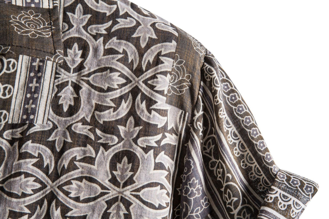 Herren Kurzarmhemd mit einzigartigem Ethno-Muster und lässigem Schnitt Aliams