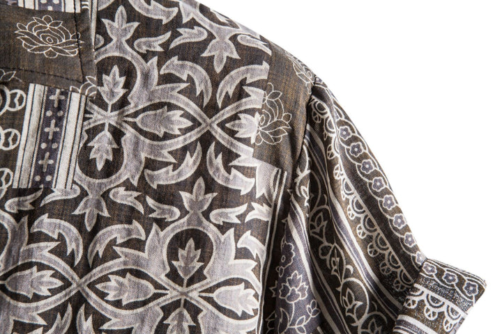 Herren Kurzarmhemd mit einzigartigem Ethno-Muster und lässigem Schnitt Aliams