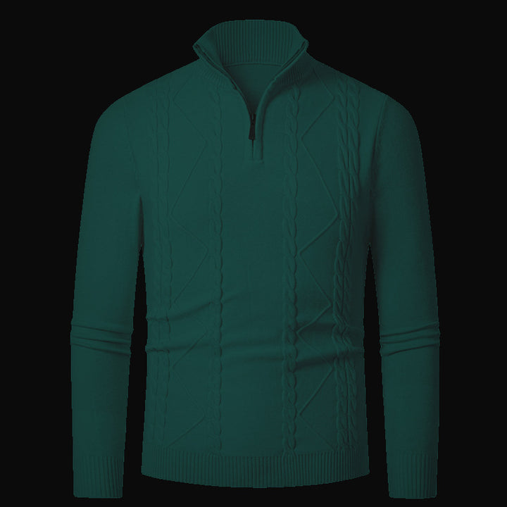 Herren Strickpullover mit modischem Reißverschluss Aliams