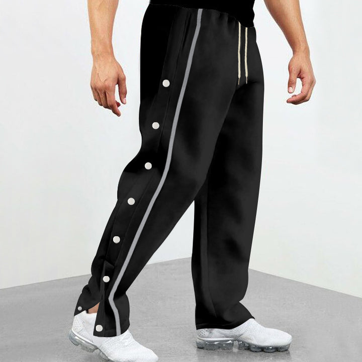 Herren Sportliche Jogginghose mit Druckknopf-Detail Aliams