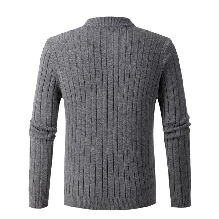 Herren eleganter Rollkragenpullover mit strukturiertem Zopfmuster Aliams