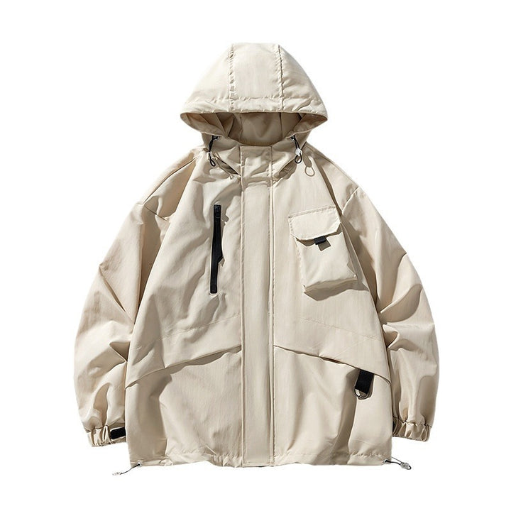 Unisex Funktionsjacke mit multifunktionalen Taschen und verstellbarem Kapuzenschutz Aliams