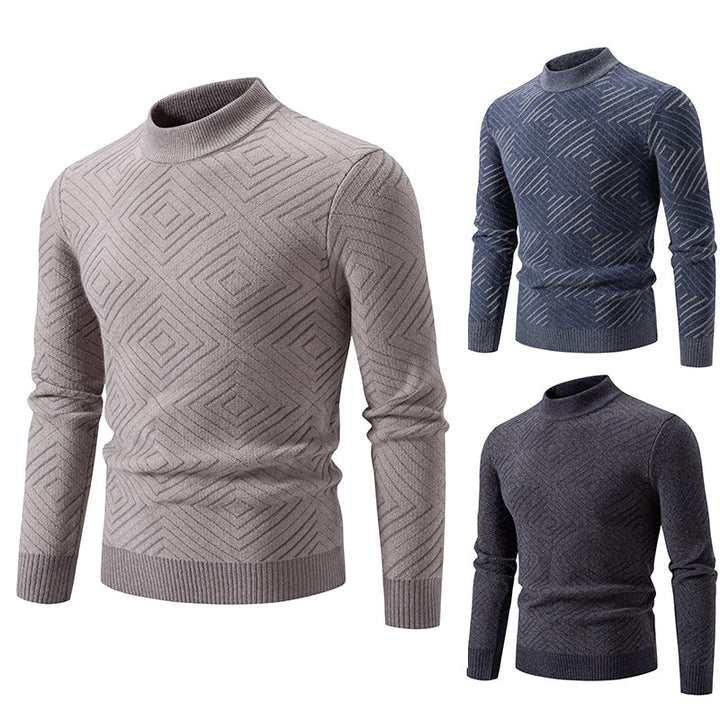 Herren eleganter Pullover mit Strukturmuster Aliams