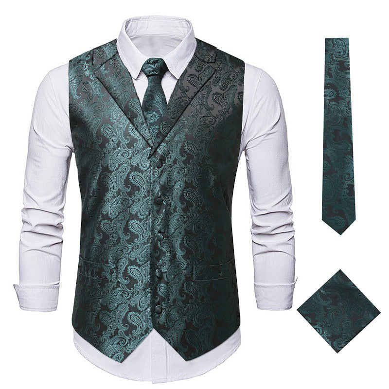 Herren elegante Weste mit Paisley-Muster Aliams