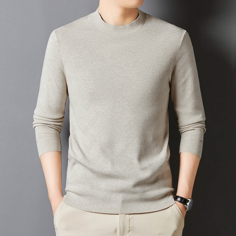 Herren eleganter Rundhalspullover aus hochwertiger Baumwollmischung Aliams