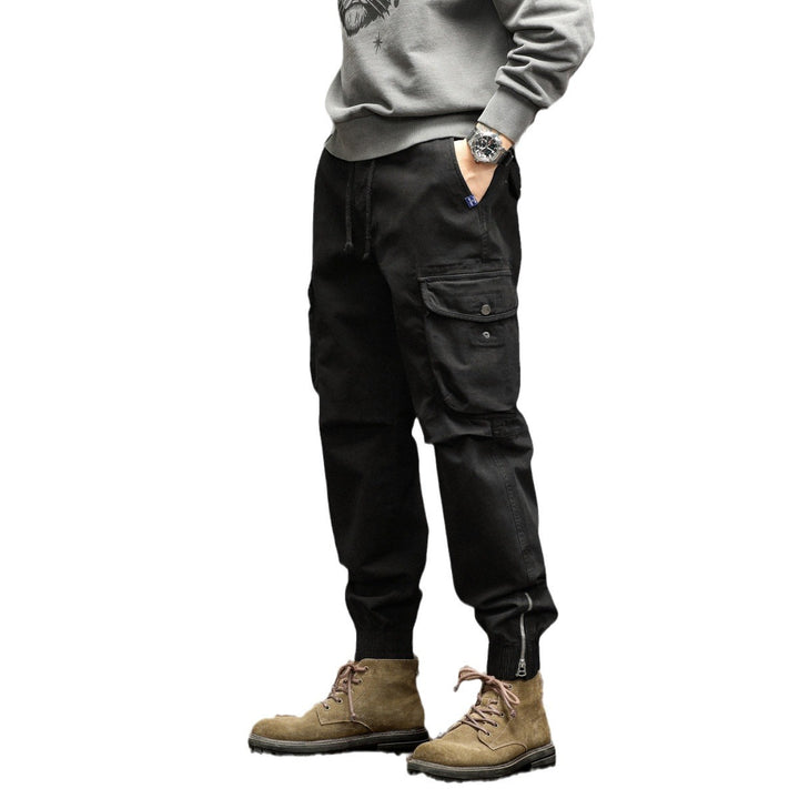 Herren Cargo-Hose mit elastischem Bund und multifunktionalen Taschen Aliams
