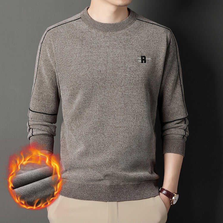 Herren hochwertige, atmungsaktive Strickpullover mit Rundhalsausschnitt Aliams