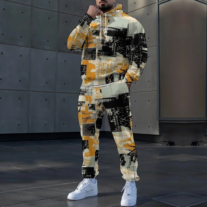 Herren Hoodie und Jogginghose Set mit modernem Zebramuster und angenehmem Material Aliams