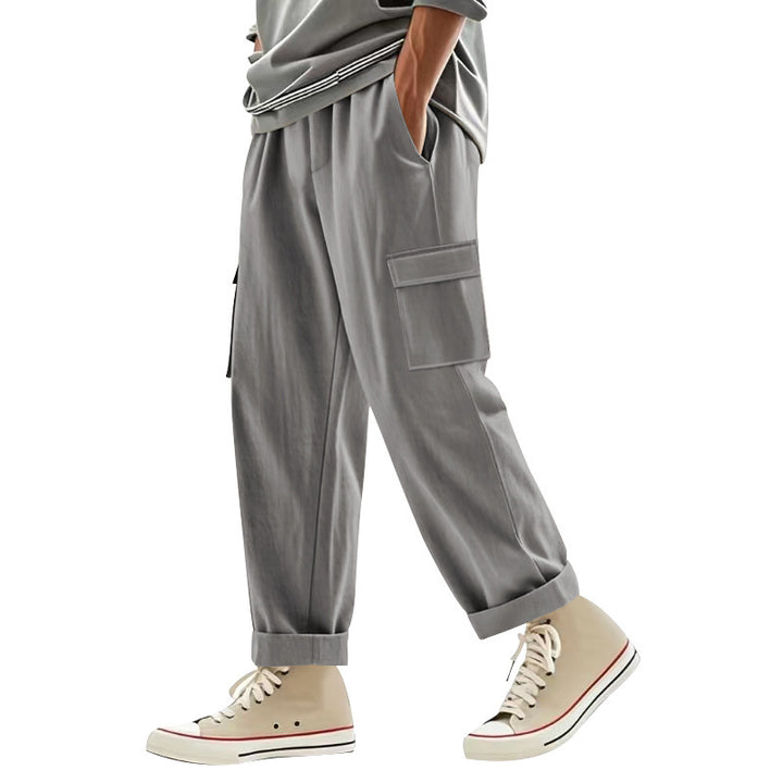 Herren Cargo-Hose mit lässigem Schnitt und praktischen Seitentaschen Aliams