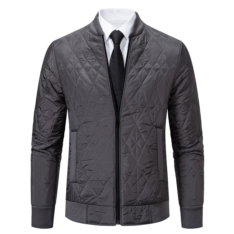 Herren gesteppte Freizeitjacke mit modischem Design und hohem Kragen Aliams