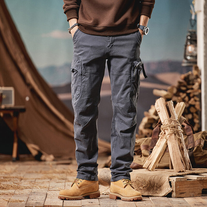 Herren Cargo-Hose mit praktischen Taschen und elastischem Bund Aliams