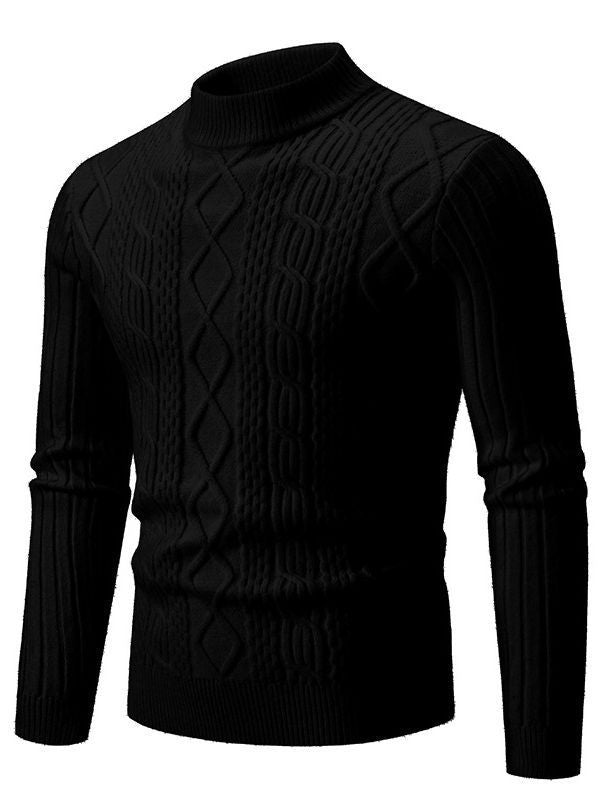 Herren Rollkragenpullover mit strukturiertem Rippdesign Aliams