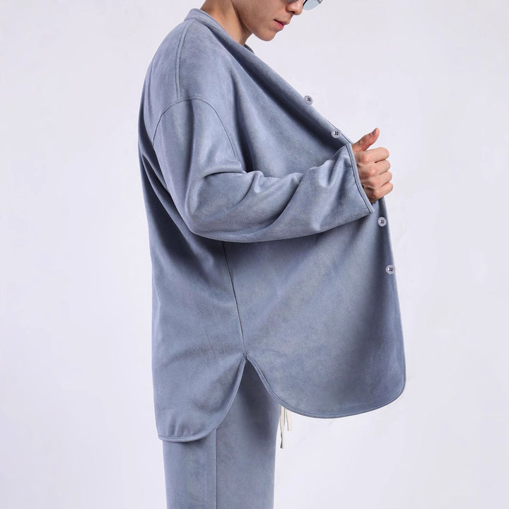 Herren  Modische Überhemdjacke mit praktischer Brusttasche und modernem Stehkragen Aliams