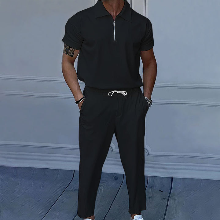 Herren Elegantes Polo- und Chino-Set aus atmungsaktiver Baumwolle Aliams