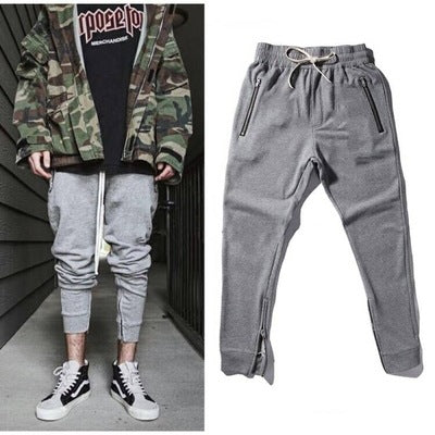 Herren Sportliche Jogginghose im modernen Design mit seitlichen Reißverschlüssen Aliams