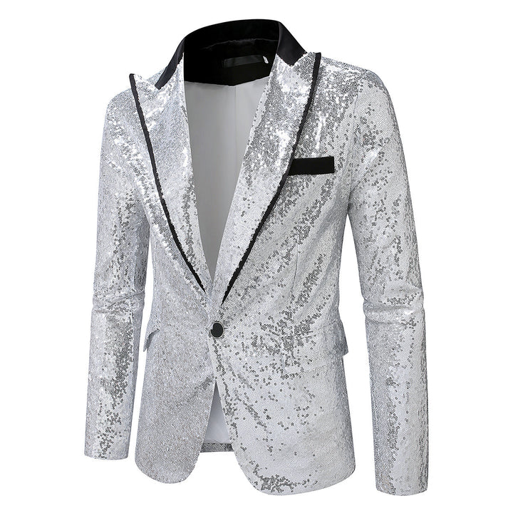 Herren Glitzernder Smokingblazer aus hochwertigem Satin Aliams