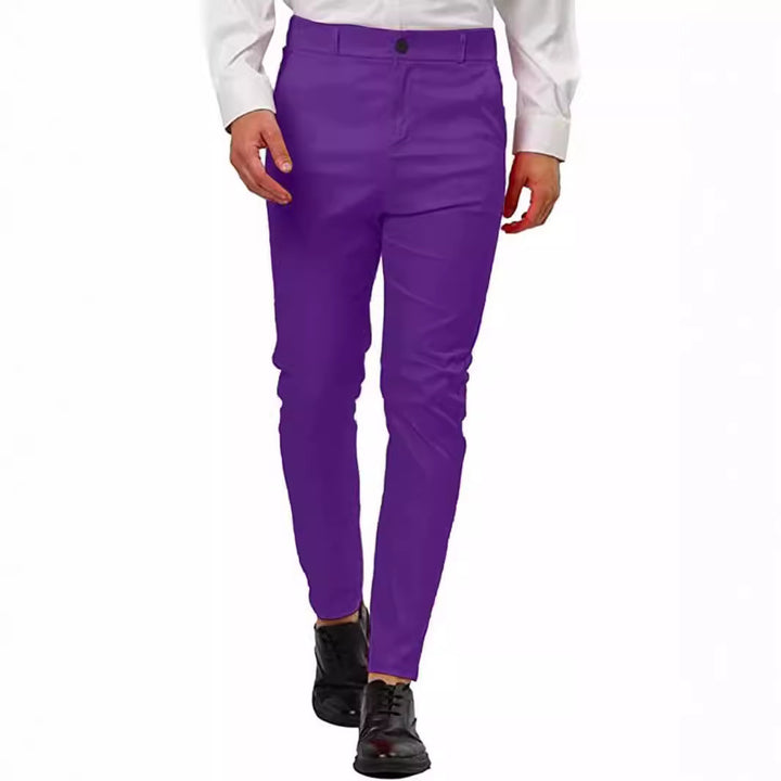 Herren Elegante und bequeme Chino-Hose mit schmalem Schnitt Aliams