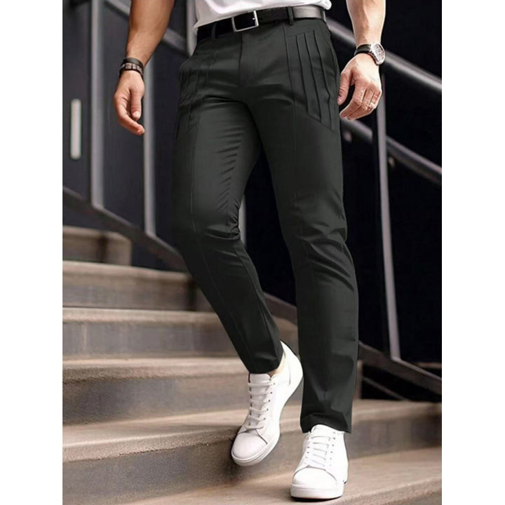 Herren stylische Slim-Fit Anzughose mit plissiertem Design Aliams