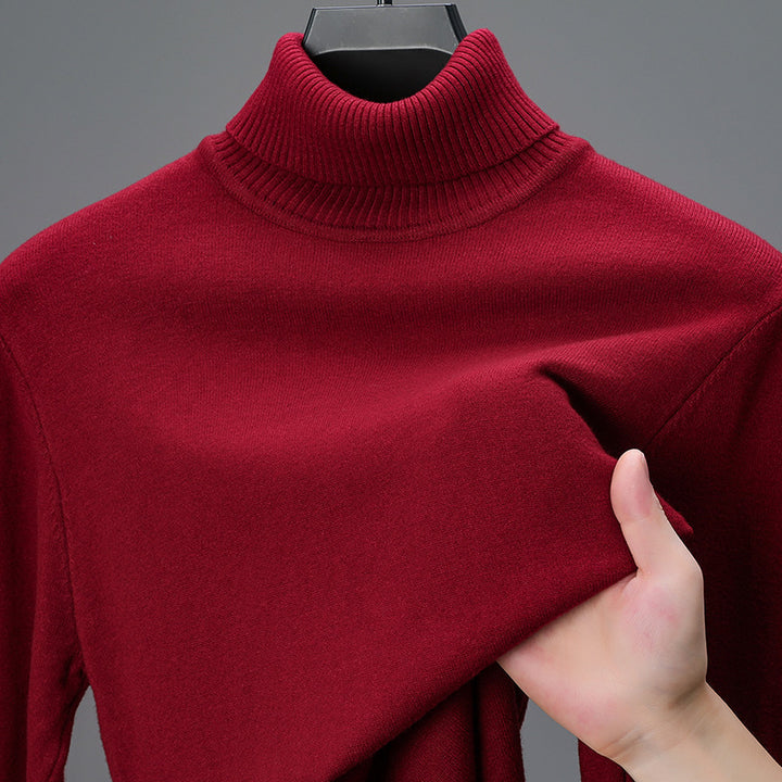 Herren eleganter Rollkragenpullover aus hochwertiger Baumwolle Aliams