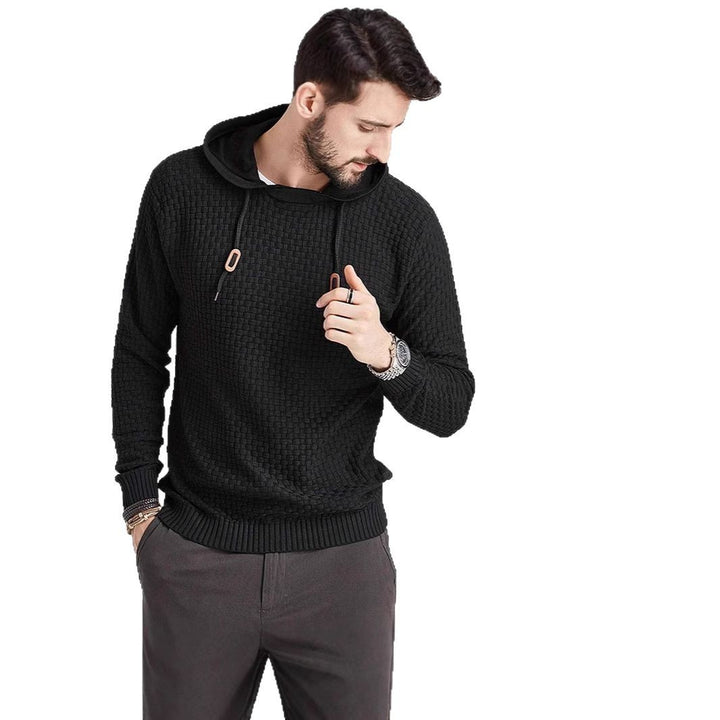 Herren bequemer Kapuzenpullover mit strukturiertem Design und praktischem Kordelzug Aliams