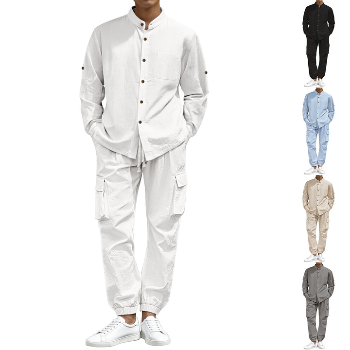 Herren Cargo-Set mit Stehkragen und elastischen Bündchen Aliams