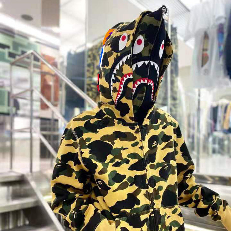 Herren Kapuzenjacke mit einzigartigem Camouflage-Design und einem auffälligen Reißverschluss Aliams