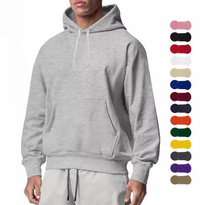Herren klassischer Kapuzenpullover mit Kängurutasche und atmungsaktivem Material Aliams
