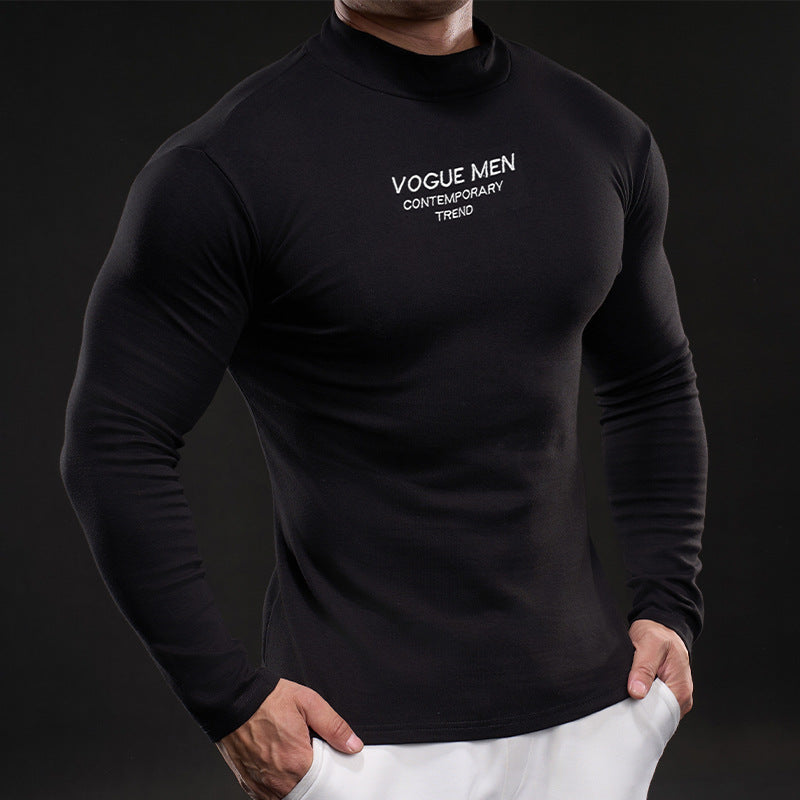 Herren Hochgeschlossenes Langarmshirt Aliams