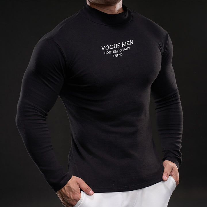 Herren Hochgeschlossenes Langarmshirt Aliams