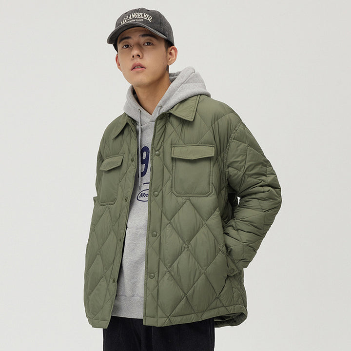 Herren gesteppte Übergangsjacke mit praktischen Taschen Aliams