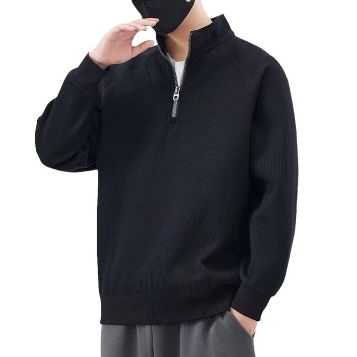 Herren Pullover mit hohem Kragen und Reißverschluss Aliams