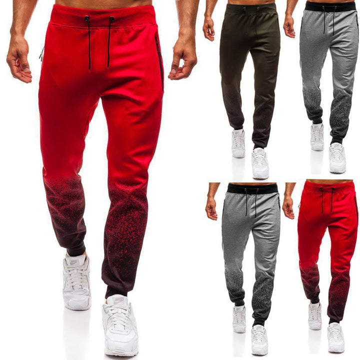 Herren Fitness-Hose mit atmungsaktivem Material und seitlichen Reißverschlüssen Aliams