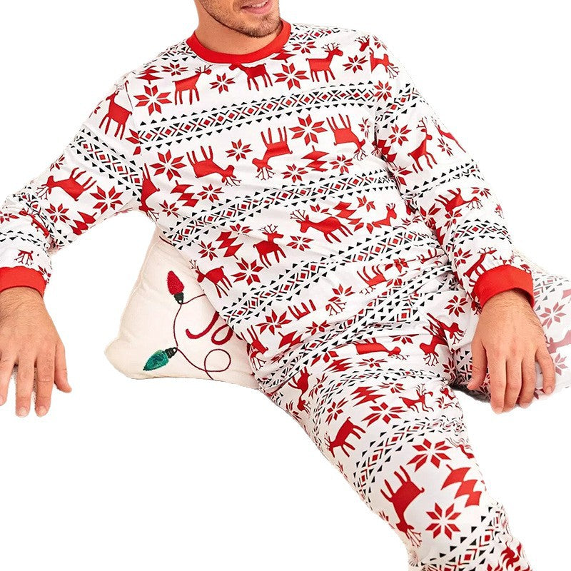 Herren Weihnachts-Pyjama mit winterlichem Muster Aliams