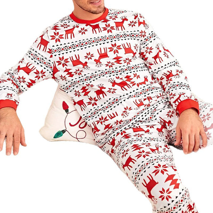 Herren Weihnachts-Pyjama mit winterlichem Muster Aliams