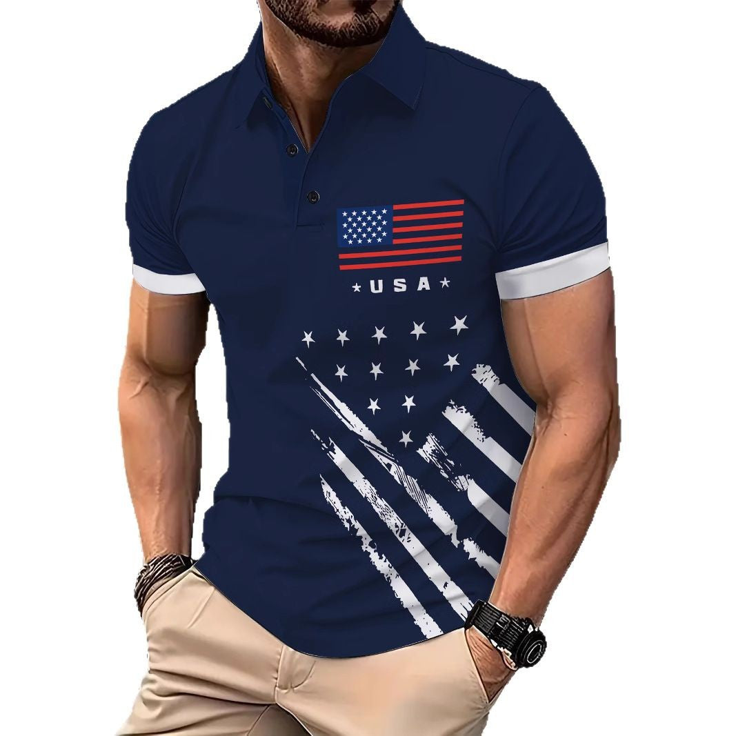 Herren Poloshirt mit stylischem Grafikdesign Aliams