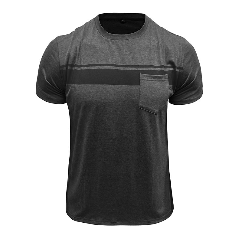 Herren Halbarmshirt mit dekorativer Brusttasche Aliams