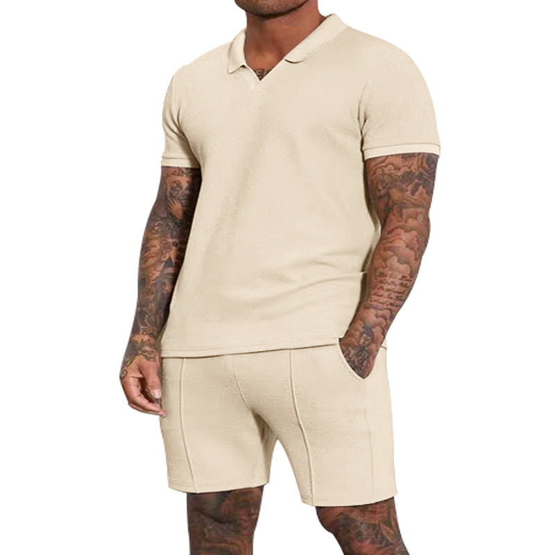 Herren Poloshirt und Shorts Set Aliams