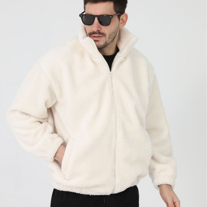 Herren Fleecejacke mit Stehkragen und praktischen Taschen Aliams