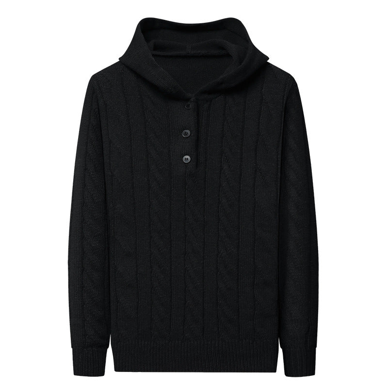 Herren Kapuzenpullover mit strukturierter Strickoptik Aliams