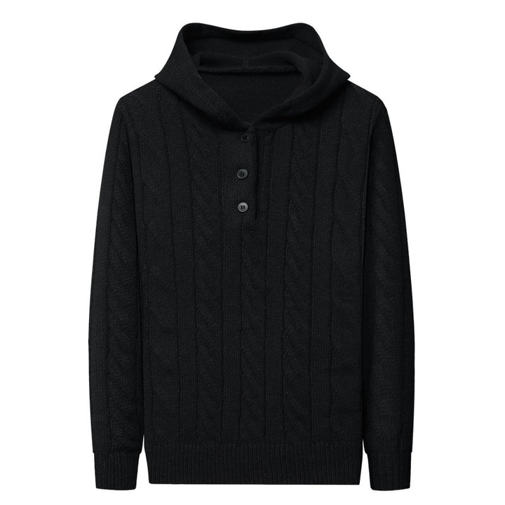 Herren Kapuzenpullover mit strukturierter Strickoptik Aliams