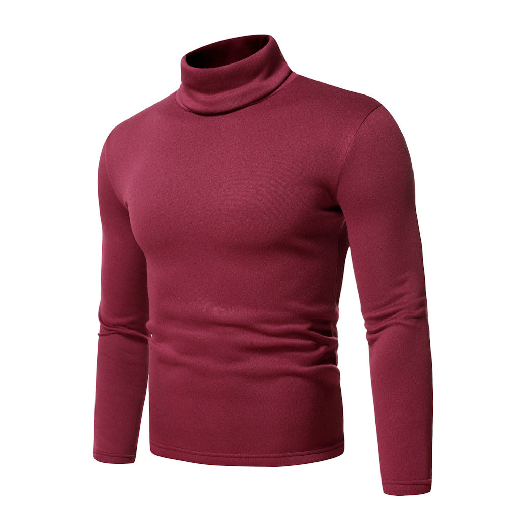 Herren Rollkragenpullover aus hochwertigem Baumwollmix mit figurbetontem Schnitt Aliams