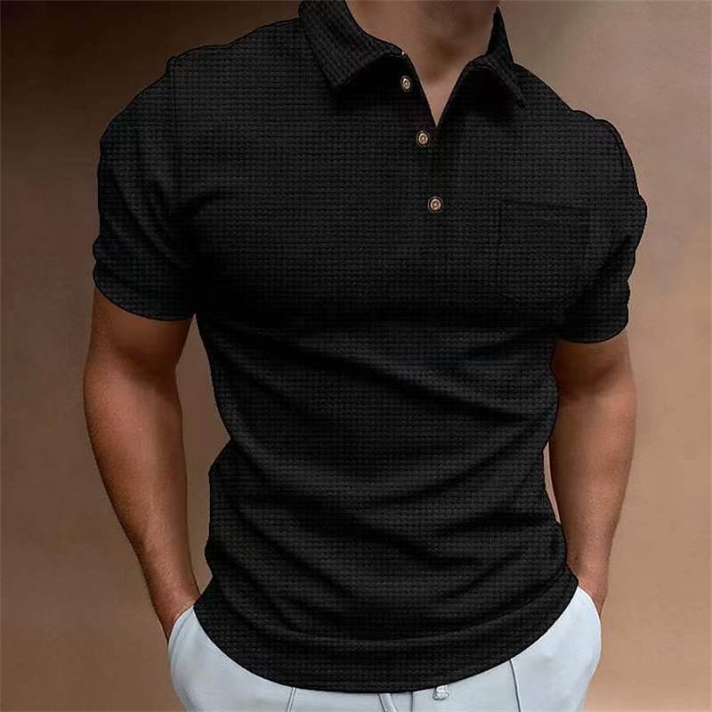 Herren Poloshirt mit strukturiertem Design und modernem Kragen Aliams