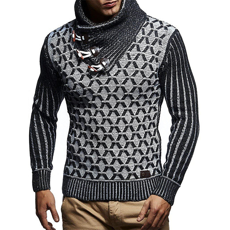 Herren Strickpullover mit hohem Kragen Aliams