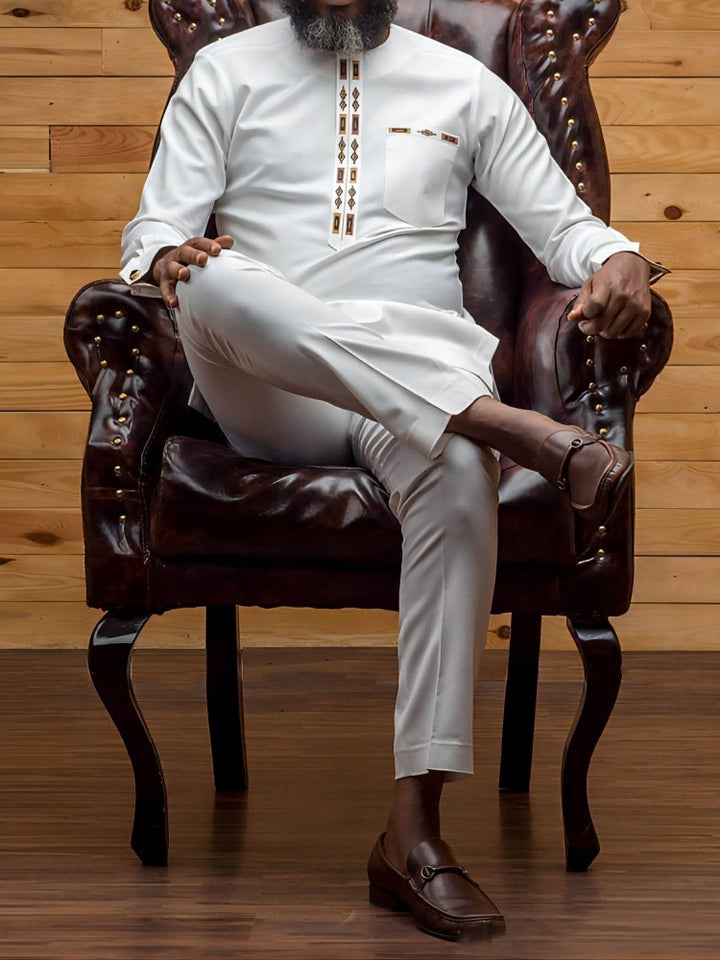 Herren traditionelles Kaftan-Outfit mit eleganten Stickereien Aliams