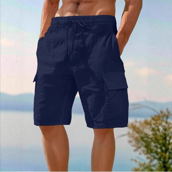 Herren Cargo-Shorts mit elastischem Bund und praktischen Seitentaschen Aliams