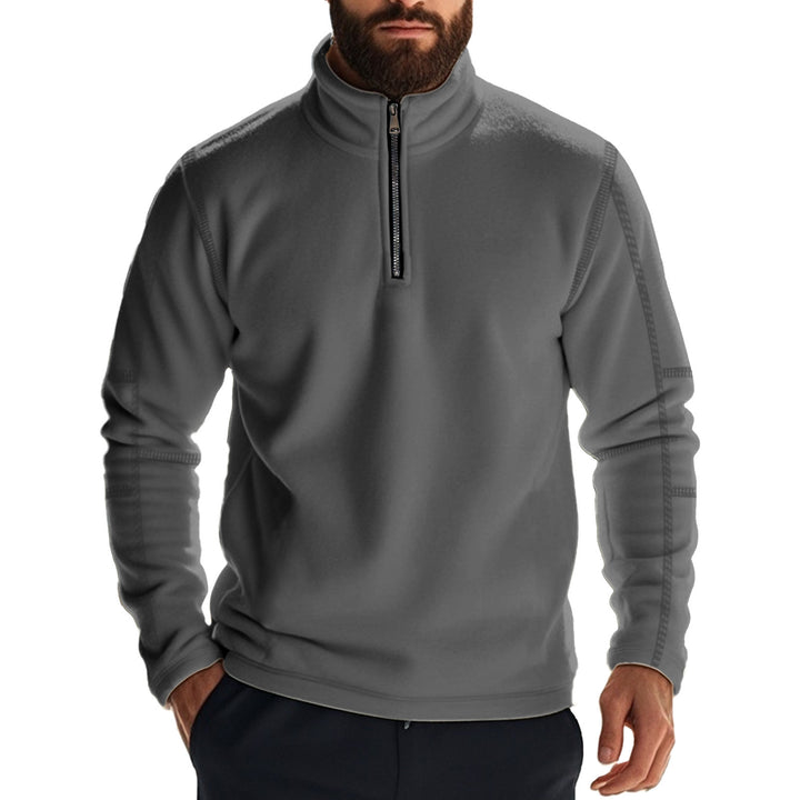 Herren Fleece Pullover mit halbem Reißverschluss Aliams