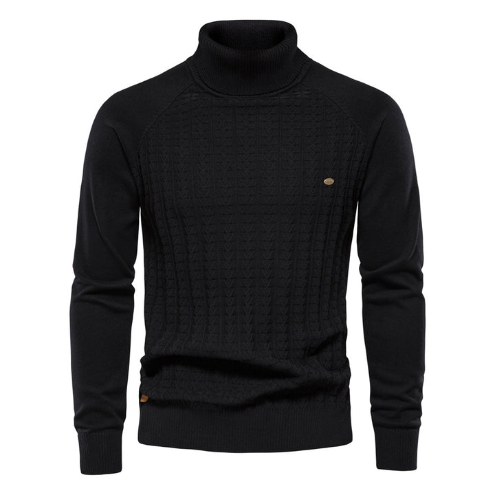 Herren Rollkragenpullover mit strukturiertem Muster Aliams