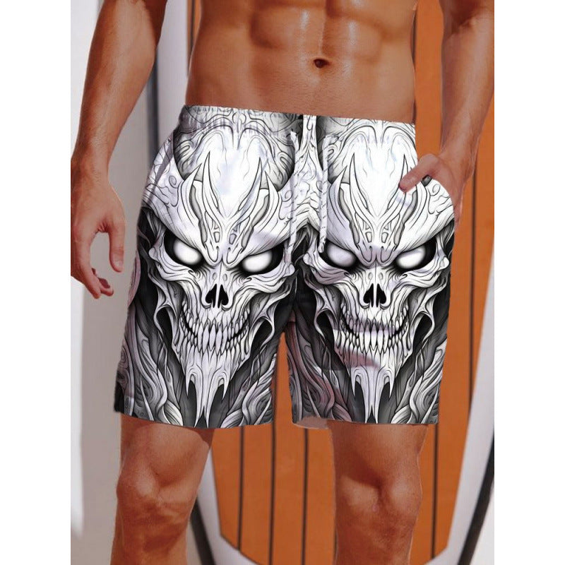 Herren Grafik Psychedelischer Druck Badehose Aliams