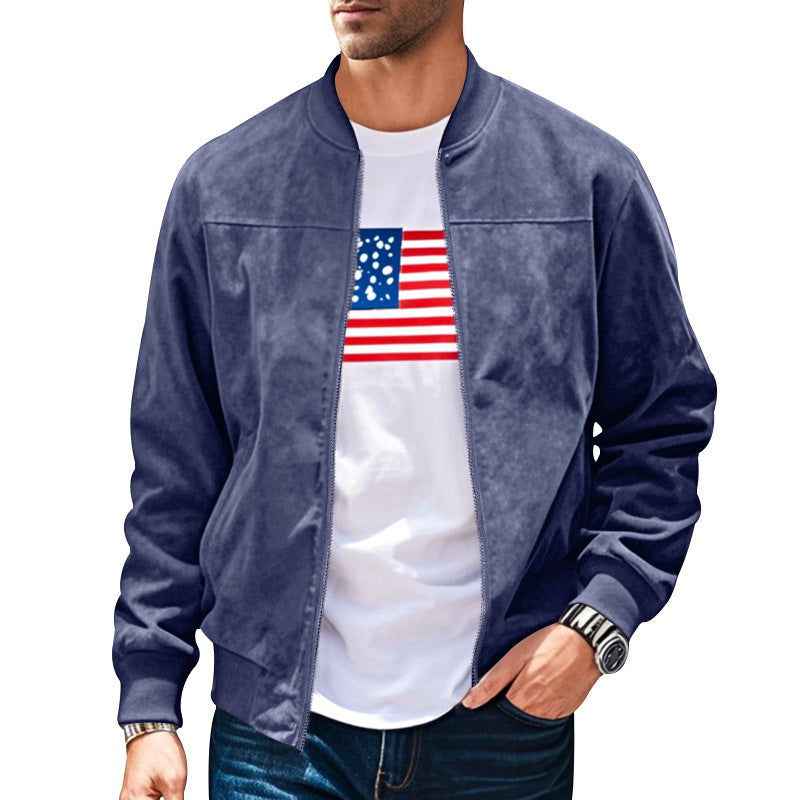 Herren stylische Bomberjacke mit praktischen Taschen und weichem Innenfutter Aliams