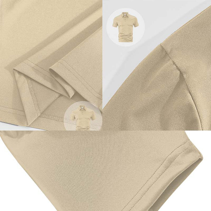 Herren sportliches Poloshirt mit strukturierten Akzenten Aliams